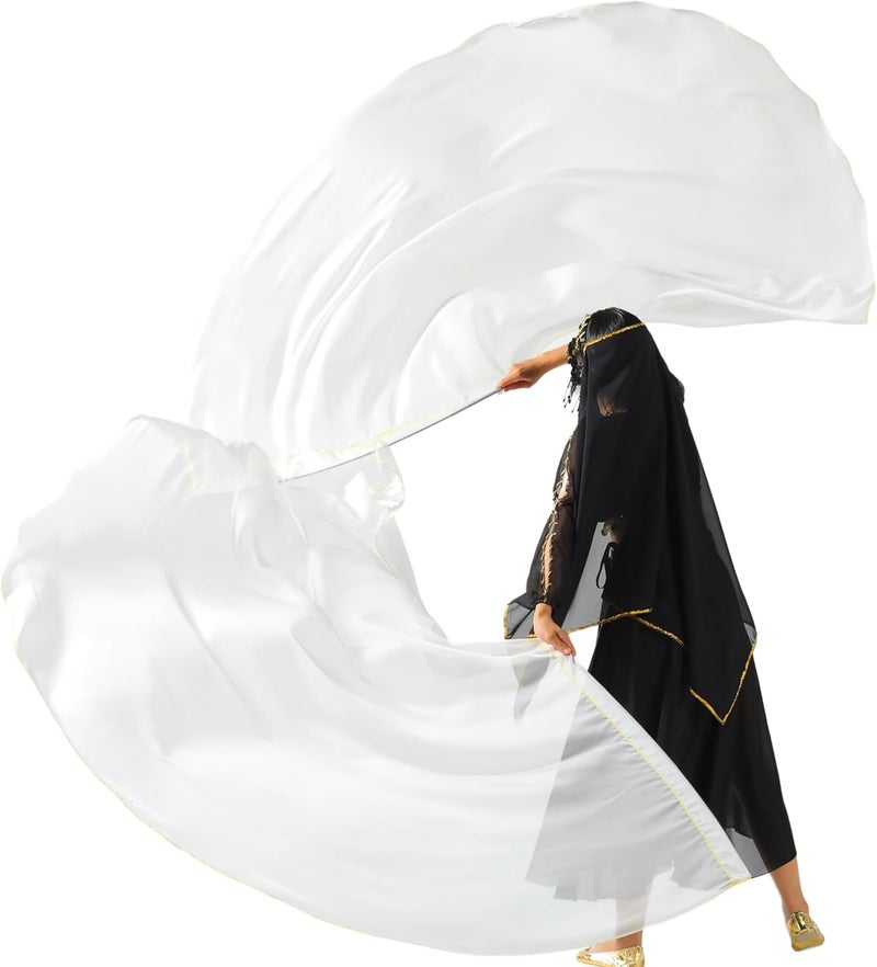MUNAFIE Worship Flags Set (2 White Flags with Sticks) for Praise Guard and Church - Image 1